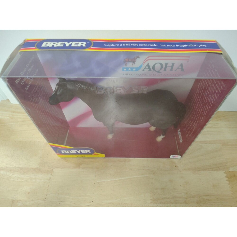 VINTAGE BREYER #1160 BLUE ROAN FIGURE New AQHA AMERICAN QUARTER HORSE RETIRED - Picture 9 of 10